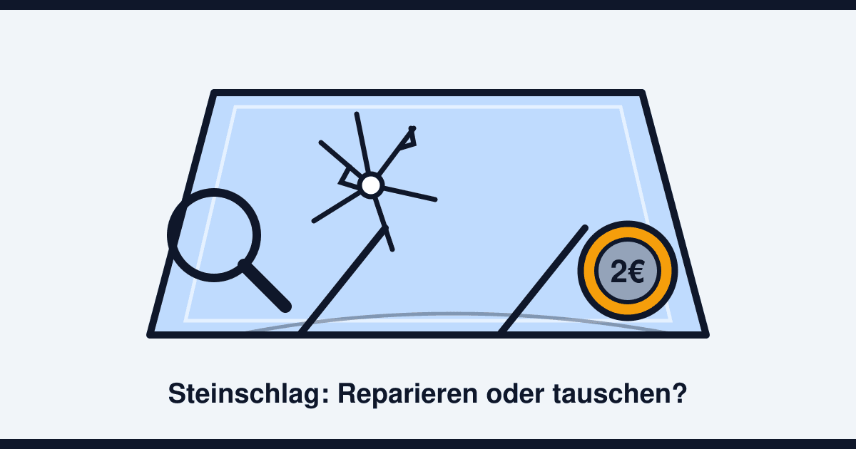 Steinschlag in der Windschutzscheibe: Reparieren oder tauschen?
