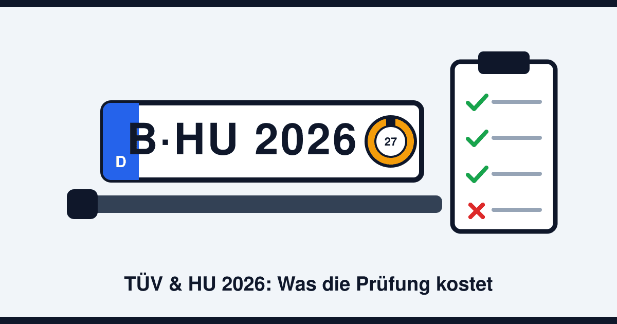 TÜV & Hauptuntersuchung 2026: Was die Prüfung kostet und wie sie abläuft